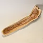 Long Natural-Edge Olive Wood Serving Tray with Sculpted Grain
