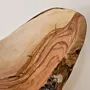 Hand-Carved Olive Wood Crescent Bowl with Natural Live Edge