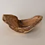 Rustic Olive Wood Serving Bowl with Dramatic Natural Grain