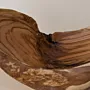 Rustic Olive Wood Serving Bowl with Dramatic Natural Grain