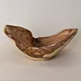 Rustic Olive Wood Serving Bowl with Dramatic Natural Grain