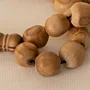 Compact Olive Wood Tasbih Prayer Beads with Smooth Round Beads