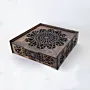 Olive Wood Keepsake Box with Geometric Cutout Mandala Lid