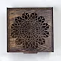 Olive Wood Keepsake Box with Geometric Cutout Mandala Lid