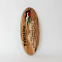 Oval Palestine Heritage Olive Wood Plaque with Flag Detail