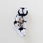 Palestinian Keffiyeh Hanging Charm with Small Wooden Accent