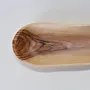Slender Olive Wood Serving Dish with Curved Natural Grain