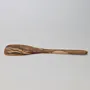 Hand-Carved Olive Wood Flat Cooking Spatula with Long Handle