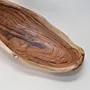 Canoe-Shaped Wooden Serving Dish with Rustic Natural Edge