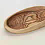 Oval Olive Wood Serving Tray with Raised Natural-Edge Rim