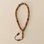 Long Olive Wood Tasbih Prayer Beads with Turned Wooden Handle