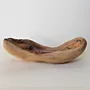 Rustic Live-Edge Olive Wood Serving Bowl with Deep Grain