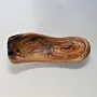 Rustic Live-Edge Olive Wood Serving Bowl with Deep Grain