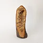 Tall Arabic Calligraphy Wooden Plaque on Natural Branch Base