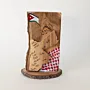 Freestanding Jordan Heritage Wooden Plaque with Flag and Keffiyeh