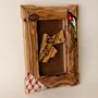 Framed Jordan Heritage Wooden Wall Decor with Crown and Keffiyeh
