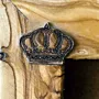 Framed Jordan Heritage Wooden Wall Decor with Crown and Keffiyeh