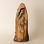 Palestine Heritage Wooden Plaque with Flag and Arabic Calligraphy
