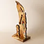 Palestine Heritage Wooden Sculpture with Jerusalem Landmark Detail