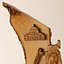 Palestine Heritage Wooden Sculpture with Jerusalem Landmark Detail