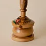 Turned Wooden Incense Holder Stand with Jordan Flag Detail