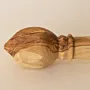 Hand-Carved Wooden Citrus Reamer with Rounded Juicing Head