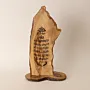 Tall Live-Edge Wooden Arabic Calligraphy Plaque with Stand
