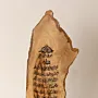 Tall Live-Edge Wooden Arabic Calligraphy Plaque with Stand