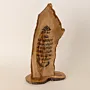 Tall Live-Edge Wooden Arabic Calligraphy Plaque with Stand