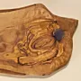 Rustic Live-Edge Olive Wood Serving Tray with Organic Shape