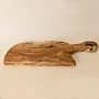 Paddle-Shaped Wooden Serving Board with Rounded Handle