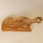 Paddle-Shaped Wooden Serving Board with Rounded Handle