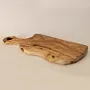 Paddle-Shaped Wooden Serving Board with Rounded Handle