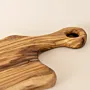 Sculpted-Edge Wooden Serving Board with Hanging Loop Handle