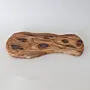 Rustic Wooden Serving Board with Natural Knots and Rounded Ends