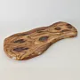 Rustic Wooden Serving Board with Natural Knots and Rounded Ends