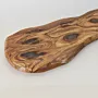 Rustic Wooden Serving Board with Natural Knots and Rounded Ends