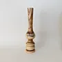 Arabic Calligraphy Wooden Incense Burner with Turned Base