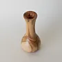 Tall Slim Wooden Flower Vase with Natural Two-Tone Grain