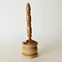 Turned Wooden Decorative Stand with Palestine Flag Base Detail