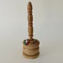 Turned Wooden Decorative Stand with Palestine Flag Base Detail