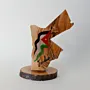 Jordan Map Wooden Sculpture with Hand-Painted Flag Detail