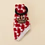 Jordanian Red Keffiyeh Hanging Charm with Crown Emblem Detail