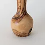 Tall Wooden Flower Vase with Rounded Base for Floral Stems