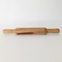 Handcrafted Wooden Rolling Pin with Dark-Grain Inlay Detail