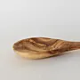 Hand-Carved Wooden Serving Spoon with Deep Rounded Bowl