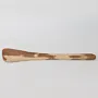 Handcrafted Flat Wooden Cooking Spatula with Two-Tone Grain