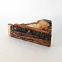 Jerusalem Skyline Wooden Sculpture with Carved Cityscape Detail