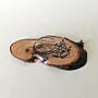 Live-Edge Wooden Arabic Calligraphy Plaque with Engraved Medallions