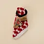 Jordanian Keffiyeh Hanging Charm with Olive Wood Jordan Map Detail